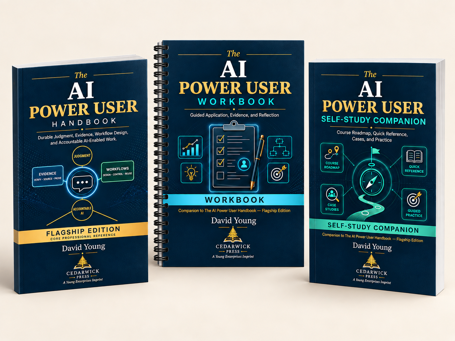 Physical paperback AI Power User Self-Study system