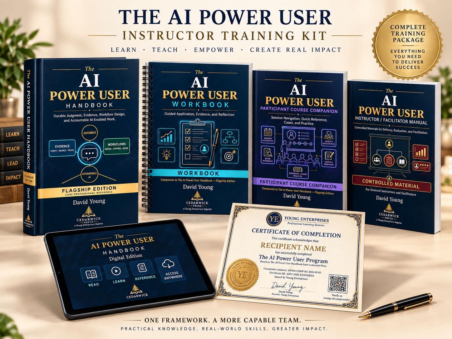 Digital AI Power User Instructor Facilitator E-Package with Participant Course Companion